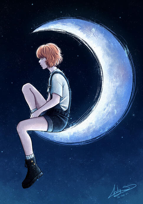 Nikko on the moon